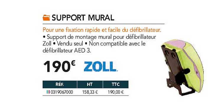 support mural zoll
