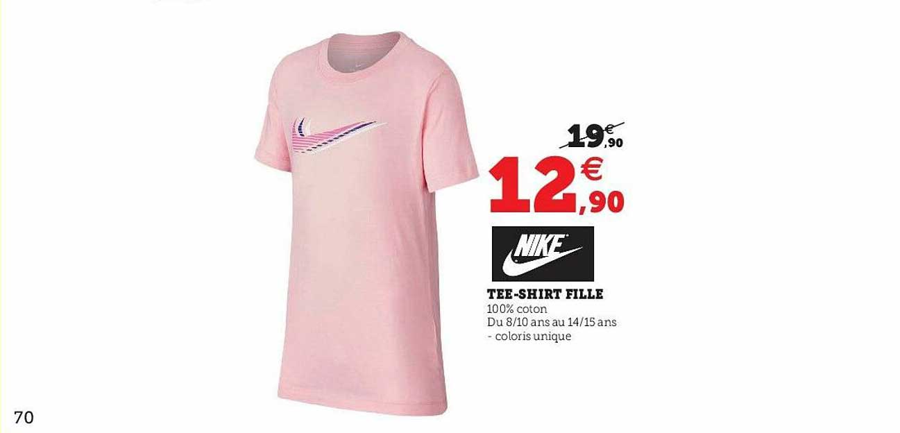 tee-shirt fille nike