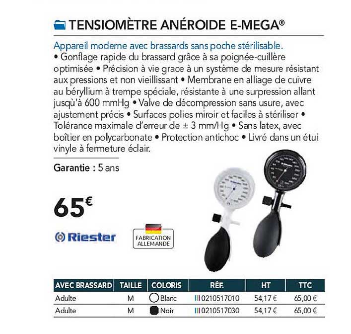 tensiomètre anéroide e-mega