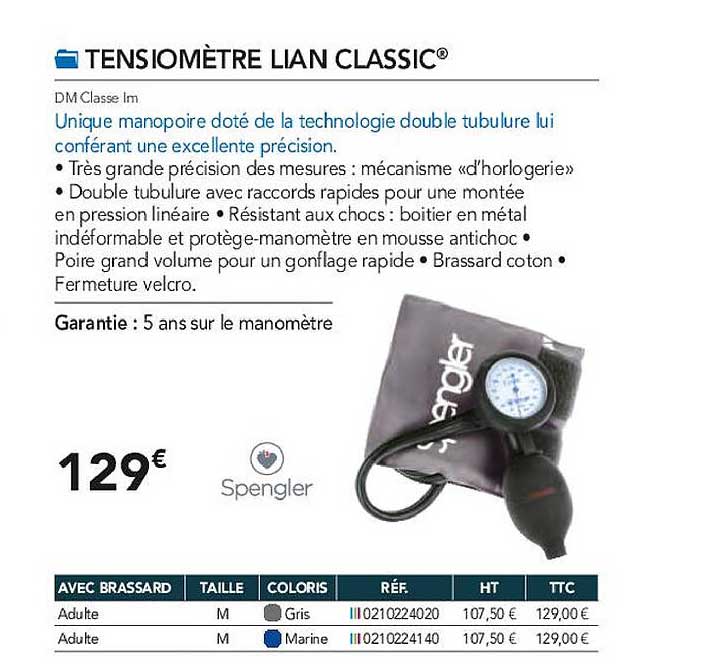 tensiomètre lian classic spengler
