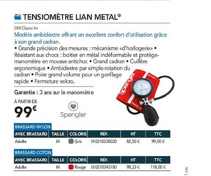 tensiomètre lian metal spengler