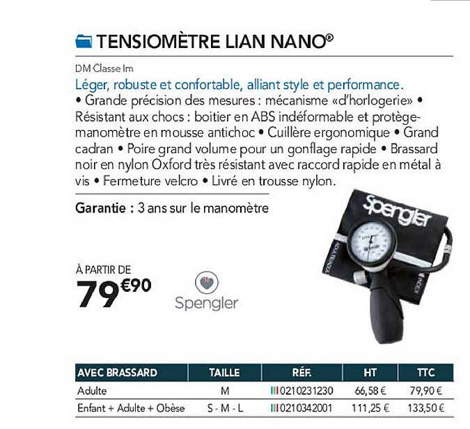 tensiomètre lian nano spengler