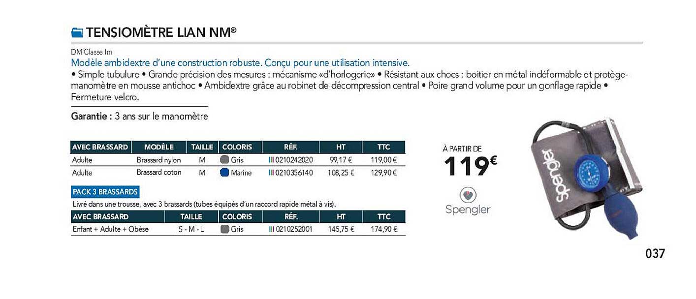 tensiomètre lian nm spengler