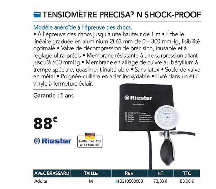 tensiomètre precisa n shock-proof riester