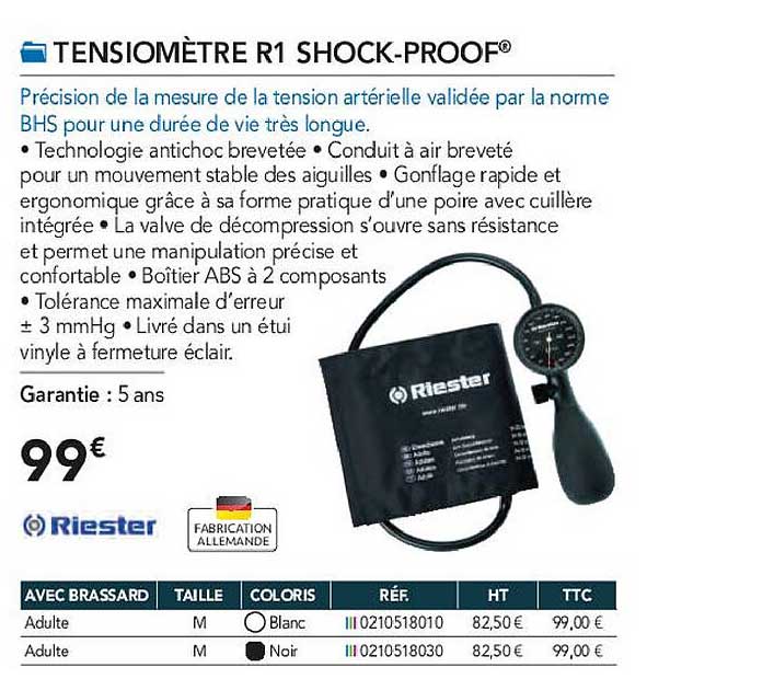 tensiomètre r1 shock-proof riester