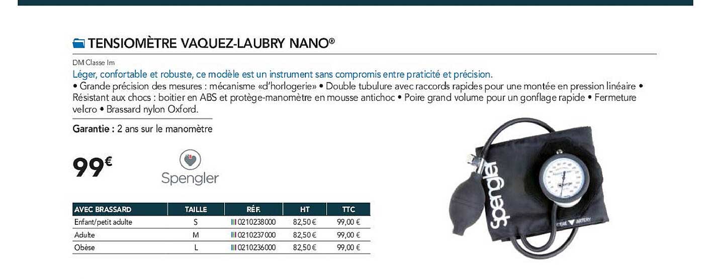 tensiomètre vaquez-laubry nono spengler