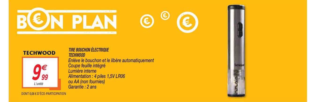 tire bouchon électrique techwood