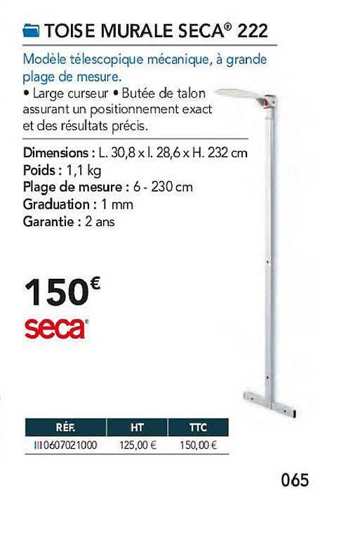 toise murale seca 222