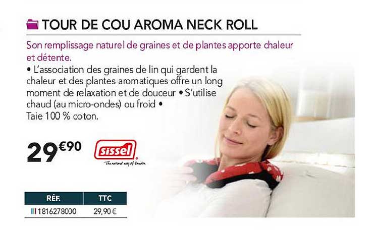 tour de cou aroma neck roll sissel