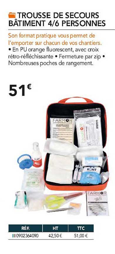 trousse de secours bâtiment 4-6 personnes