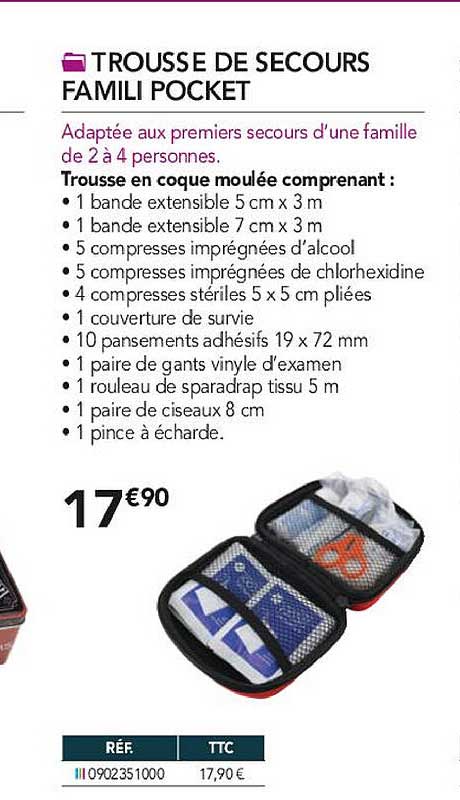 trousse de secours famili pocket