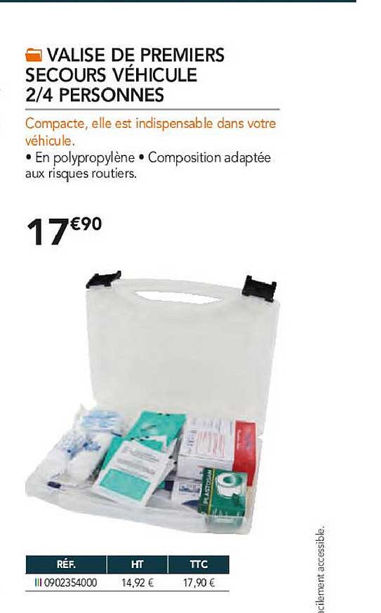 valise de premiers secours véhicule 2-4 personnes