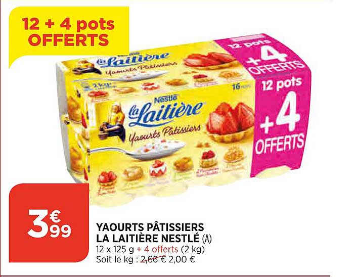 yaourts pâtissiers la laitière nestlé