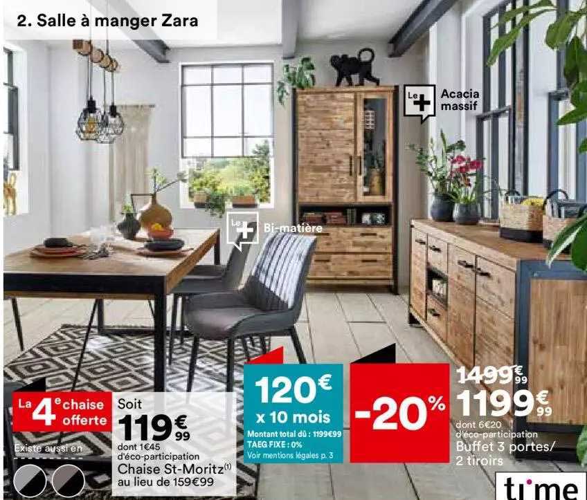 chaise st-moritz ti'me, buffet 3 portes-2 tiroirs ti'me