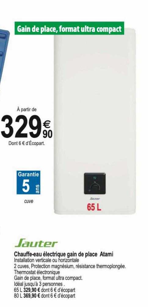 chauffe-eau électrique gain de place atami sauter