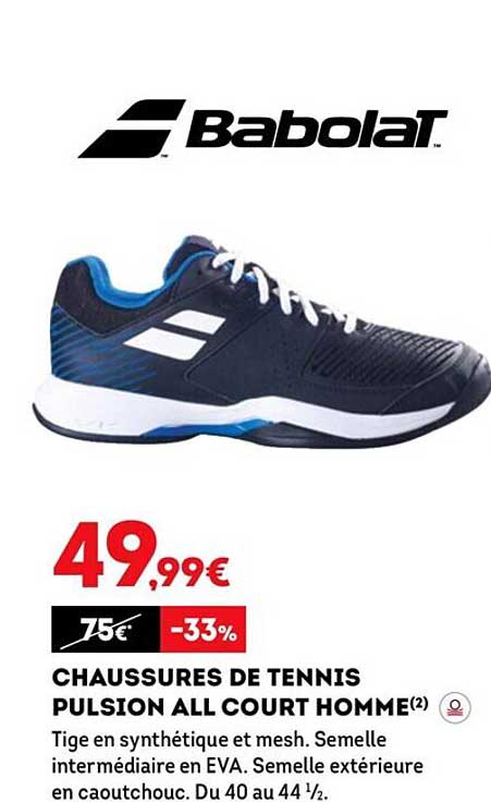 chaussures de tennis pulsion all court homme babolat