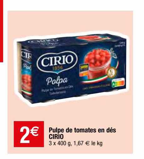 Pulpe De Tomates En Dés Cirio