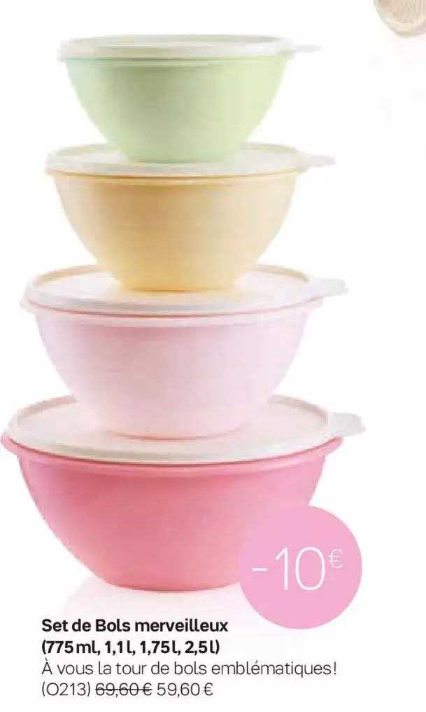 Set De Bols Merveilleux (775ml, 1,1l, 1,75l, 2,5l)