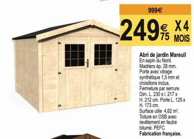 abri de jardin mareuil