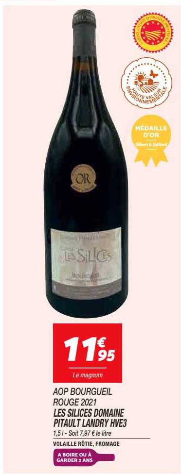aop bourgueil rouge 2021 les silices domaine pitault landry hve3