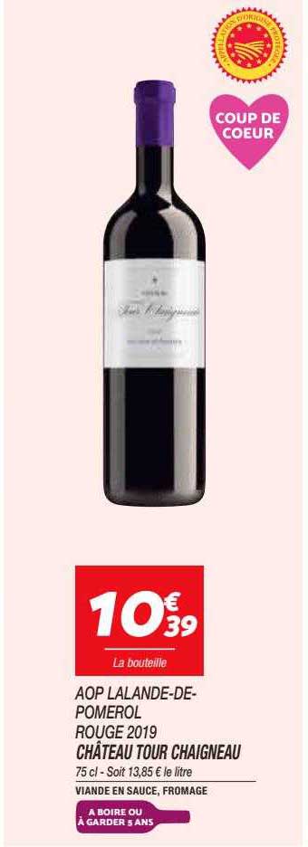 aop lalande-de-pomerol rouge 2019 château tour chaigneau