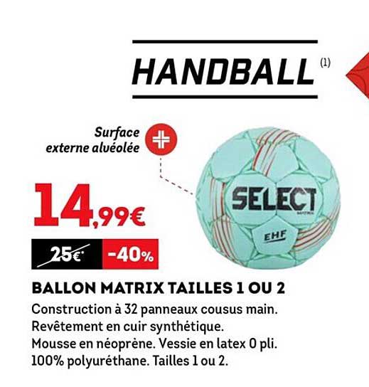 ballon matrix tailles 1 ou 2 select