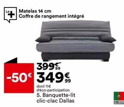 banquette lit clic-clac dallas