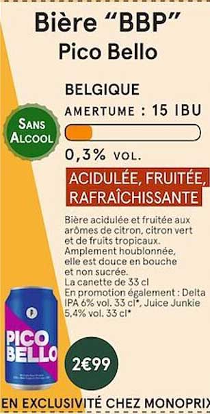 bière "bbp" pico bello