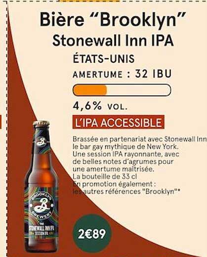 bière "brooklyn" stonewall inn ipa