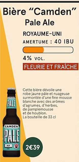 bière "camden" pale ale