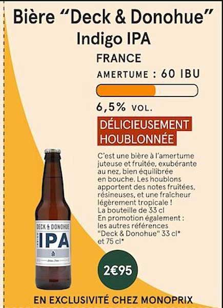 bière "deck & donohue" indigo ipa