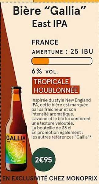 bière "gallia" east ipa