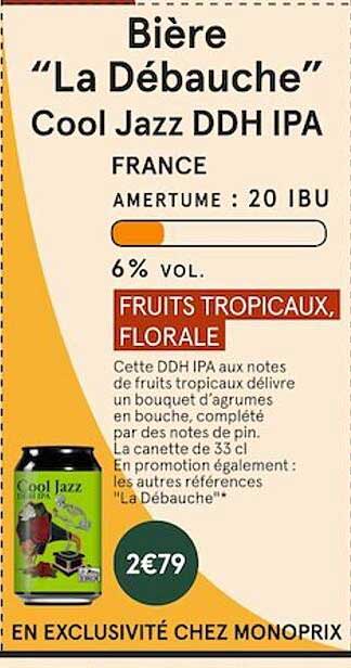 bière "la débauche" cool jazz ddh ipa