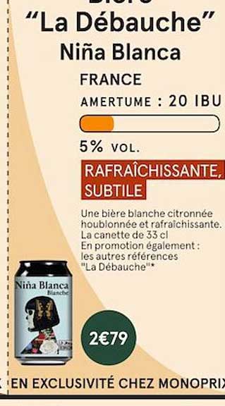 bière "la débauche" niña blanca