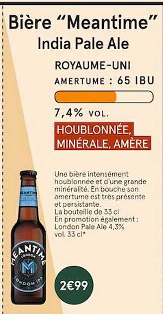 bière "meantime" india pale ale