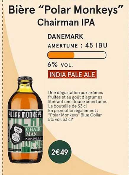bière "polar monkeys" chairman ipa