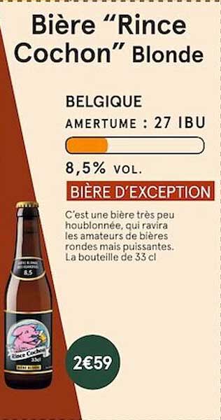 bière "rince cochon" blonde