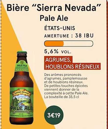 bière "sierra nevada" pale ale