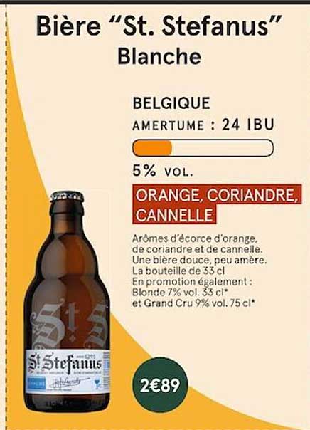 bière "st. stefanus" blanche