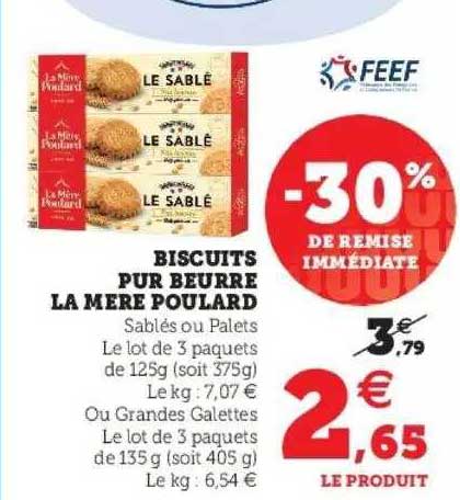 biscuits pur beurre la mère poulard