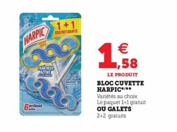 bloc cuvette harpic ou galets