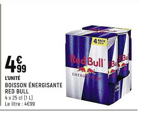 boisson énergisante red bull
