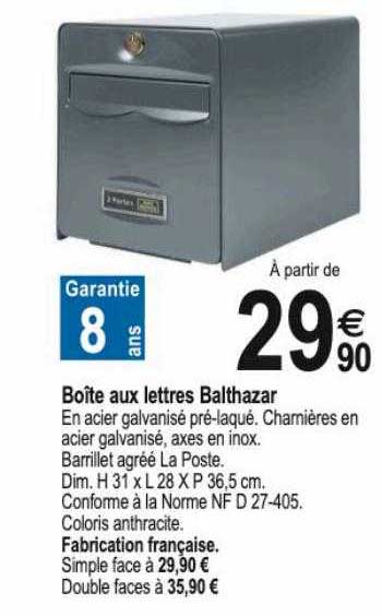 boîte aux lettres balthazar