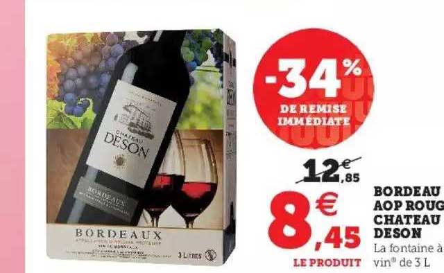 Bordeau Aop Rouge Château Deson