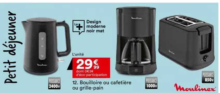 bouilloire ou cafetière ou grille-pain moulinex