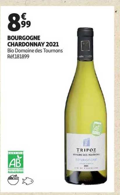 Bourgogne Chardonnay 2021 Bio Domaine Des Tournons