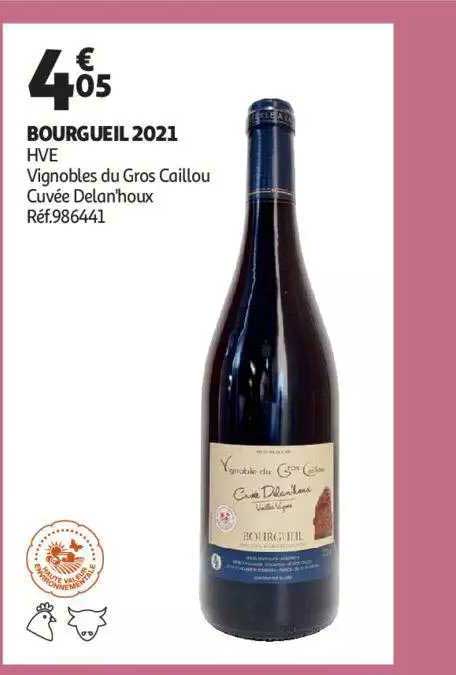 bourgueil 2021 hve vignobles du gros caillou cuvée delan'houx