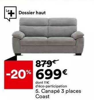 canapé 3 places coast
