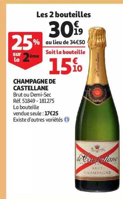 champagne castellane brut ou demi-sec