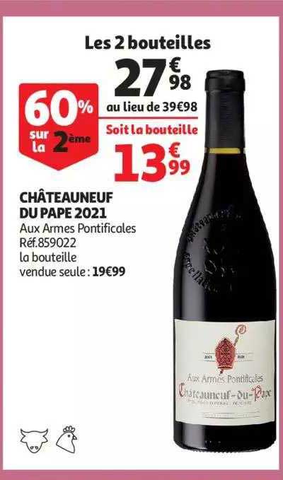 châteauneuf du pape 2021 aux armes pontificales